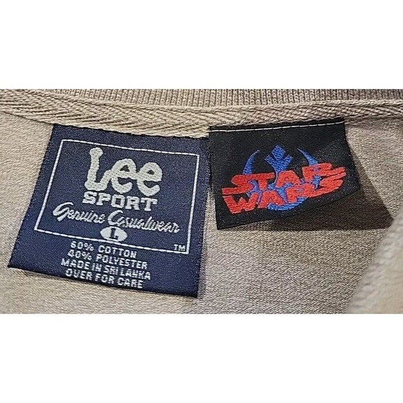 Vintage 90s Star Wars Episode 1 Polo Men's Large Phantom Menace Lee Sport - Picture 3 of 12